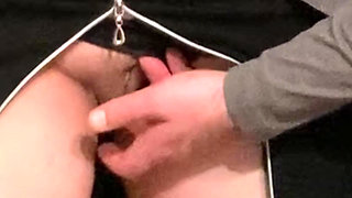 Horny Babe Fingered Under Dress