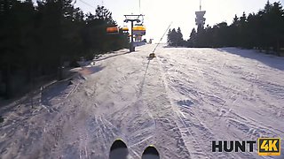 Hunt4k. when husband is idiot, wifey nails any skier
