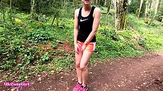 Blonde MILF Squats and Pisses Outside While You Watch – Solo Outdoor Fetish
