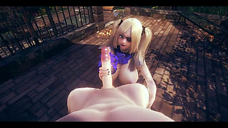 Genshin Impact Hentai - POV Fischl Handjob - Japanese Asian Manga Anime Game Porn