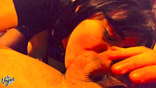 Post-burlesque Passion Fuck: Dress up Tease, Sloppy Blowjob, Rough Doggy, Pillow Missionary Orgasm & Condom Creampie