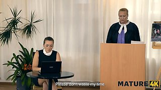 Watch mature with big tits cheating wife get rammed by gardener in front of cuckold hubby