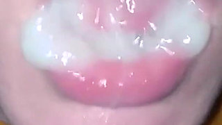 Sperm Slut Swallows Huge Load of Cum