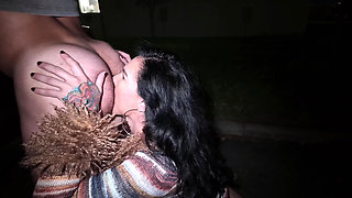 Horny Slut Bianca Bailee Rough Riding BBC in Park-n-ride