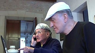 Swingers in hot old vs young group sex