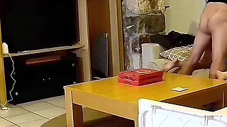 Stunning Looking Wife Gets Fucked by the Delivery Guy While Alone at Home, Surveillance Camera Records Wife and Delivery Guy