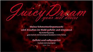 My Butterfly Pussy Gets Fucked And Creampied Outdoors In The Forest (trailer)