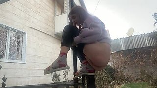 MargoAlisa as Alice Peeing Desperate 3 Times Outdoor - Amateur Redhead Teen Solo Pissing
