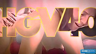 Scarlet Taylor and busty ebony share two dicks in foursome
