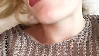 Stepbrother Casually Watching Porn And Cum In Stepsisters Mouth