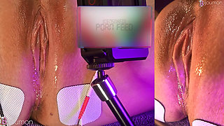 Extreme Close Up: Pussy Bulges and Pulses Watching VR - High-Speed #5
