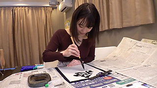 Part 1: Erotic Calligraphy Wife! Nipple & Clit Stop-and-flick Female Body Brush!