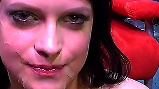 Katy Craves to Swallow Massive Cocks in Wild Gangbang