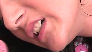 Dark Haired Young Babe Gets Anal Railed by Large Penis at Casting