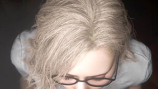 Resident Evil RE9 - Grace working overnight for that promotion White Remix Color (Sound) WM By Madruga3D Animation 3D Hentai