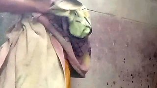 Stunning gal in the bathroom gets steamy in the shower