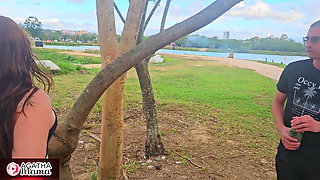 Agatha Breastfeeds in Sex in the Park, with Torn Pants