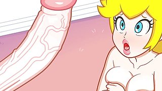 Princess Rosalina and Princess Peach Futa Fuck