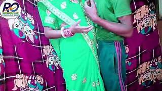 Desi Indian Bride Bhabhi in Green Saree Blouse Fucked Hard with Hindi Audio - Claire Wayes