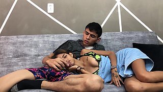 Stepbrother, can I watch the movie with you? big fuck - Interracial