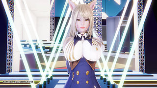 [mmd] T-ara - so Crazy Ahri Sexy Striptease League of Legends Uncensored Hentai