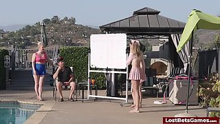 Strip Game Lost: Two Girls Must Strip Naked For Crowd