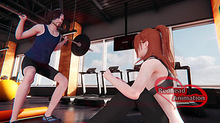 Redhead Gym Workout