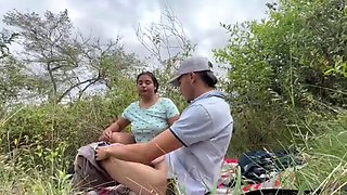 Intense passion on the top of the mountain: Real pleasure in the open air