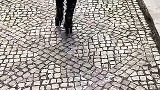 German amateur couple fucking outdoors