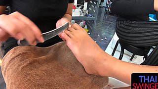 Asian beauty in POV mode, doggy style passion