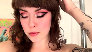 Stacked brunette goes solo toys and masturbation