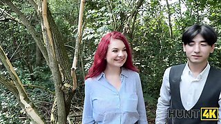 Adorable Stanley and Miss's outdoor dirt