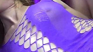 Nikki Riddle skinny blonde in fishnet doing blowbang