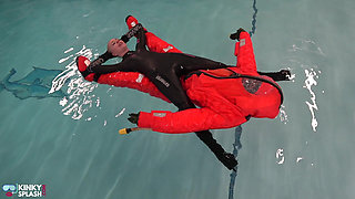 Human Life Raft - Inflated Suit Slave Pool Domination