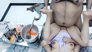 Indian Hot Wife Cooking Without Panty In Kitchen Fucked By Her Cuckold Husband With Clear Hindi Hot Audio