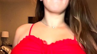 Great Big Boobs On Masturbating Redhead