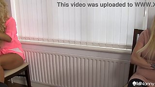 Lacey Starr & Loula Lou take on Sam Bourne's hard and fast fuckfest - Agedlove!