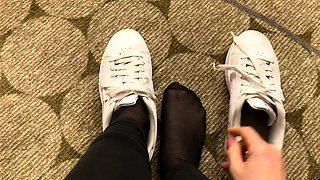 Maitresse Madelines solo foot fetish POV