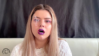 Smoking Fetish with Nice Makeup and Smoke Rings