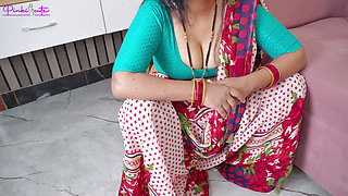 Indian stepmom getting Facial Cumshot and giving hard Blowjob to young stepson after stepson's Breakup with hindi audio.