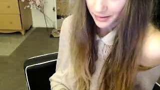 Emo teen on solo webcam masturbation