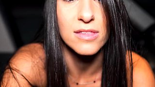 Unexpected sloppy blowjob from the hot horny Italian Danika