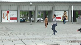 European Brunette Amateur Giving Head In Public