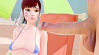 Car Toon In Mercy & D.va Autograph Of Lust ( Overwatch Parody )