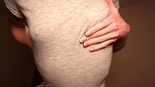 Playing and Squeezing My Small Tits and Nipples