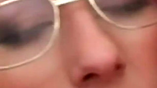 Spex brunette babe gets screwed and facialized