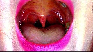 Sexy Scarlet Says Ahhhh - Uvula Showoff