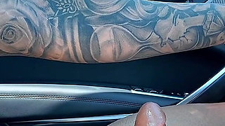 Horny Latina Cant Wait & Gives Him Roadhead Till He Cums