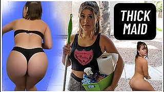 My Thick Maid Cleans Naked For A Good Review