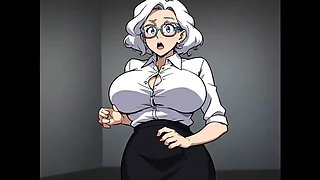 Charmed Grandma Seduces Neighbor With Big Ass and Blowjob